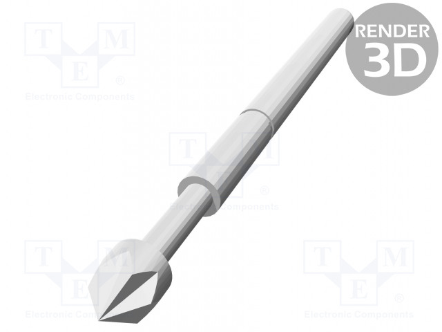 TESTAUSNEULA - VIETEREIDEN MURTOSUOJA: 2MM - 2,54MM - 3A - TERÄS - PÄÄ LM - Mittausneulat - TK0030N.LM127S120A - 1