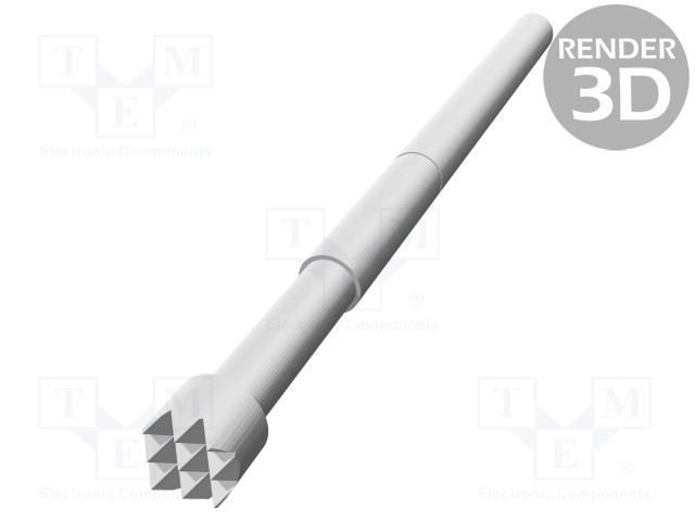 TESTAUSNEULA - VIETEREIDEN MURTOSUOJA: 5,1MM - 6,35MM - 3A - CUBE - Mittausneulat - TK0050N.H254C120A - 1