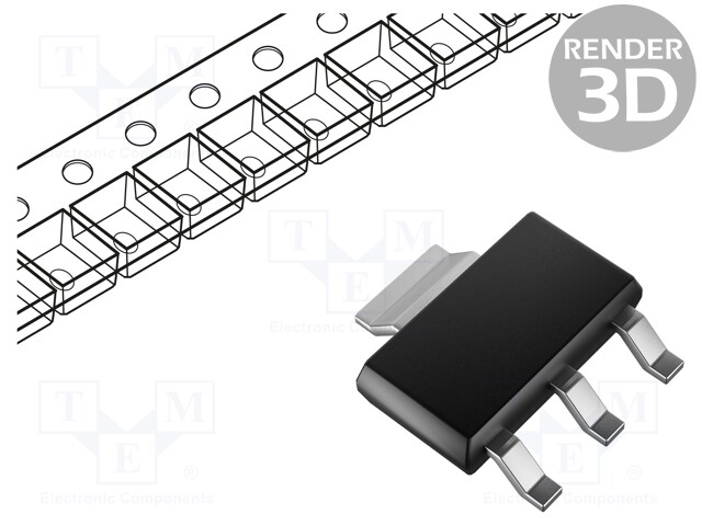 TRANSISTORI: PNP - BIPOLAARI - 60V - 5,5A - 1,6W - SOT223 - Transistorit - ZX5T951GTA - 1