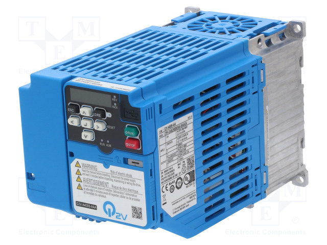 3/4KW - 3X400VAC - 3X380÷480VAC - SEINÄ-0÷590HZ - 7,3÷8,9A - Q2V - Kolmivaiheiset vaihtosuuntaajat - Q2V-A4009AAA - 1