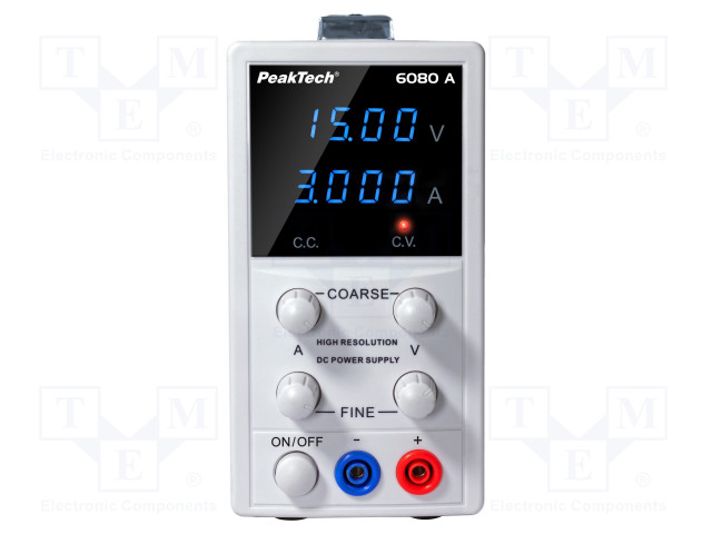 LABORATORY POWER SUPPLY: STANDARD - SINGLE-CHANNEL,ADJUSTABLE - Laboratorioteholähteet - PKT-P6080A - 1