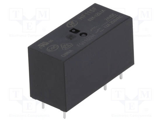 RELE - SPDT - UKELAN: 24VDC - 12A - 12A/250VAC - PCB - Pienoisreleet - HF115F024-1ZS1A - 1