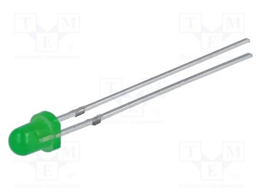 LED - KELTAVIHREÄ - 3MM - 10÷15(TYP)-20MCD - 30° - ETUOSA: KUPERA - Pyöreät LEDit - OSNG3134A - 1