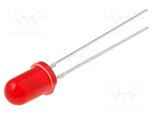 LED - PUNAINEN - 5MM - 10÷15MCD - 30° - ETUOSA: KUPERA - 1,8÷2,4VDC - Pyöreät LEDit - OSNR5134A - 1