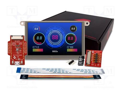 TFT NÄYTTÖ - 7" - 800X480 - VALAISTUS: LED - 32KBRAM,192KBFLASH - 5VDC - Älykkäät näytöt - SK-GEN4-70D-WVA - 1