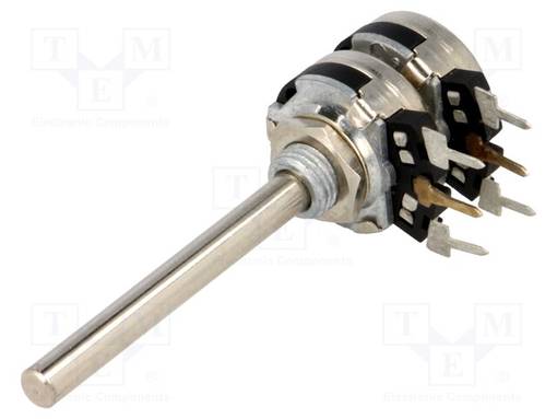POTENTIOMETRI: AKSIAALINEN - YKSIKIERROS - 5KOHM - 200MW - THT - 4MM - Hiilipotentiometrit - T16TH-5KA - 1