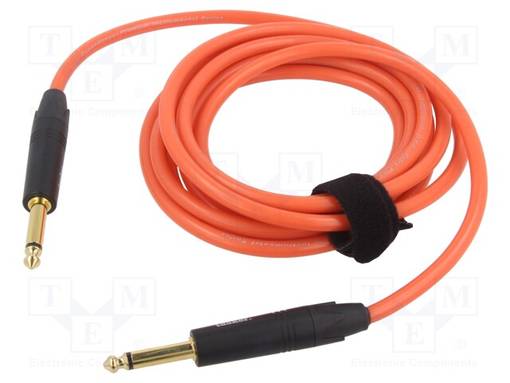 KAAPELI - JACK 6,3 MM 2PIN PISTOKE,MOLEMMIN PUOLIN - 6M - ORANSSI - Muut audio-videokaapelit - TAS-TK126PSF-A - 1