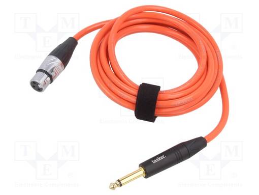 KAAPELI - JACK 6,3 MM 2PIN PISTOKE,XLR NAARAS 3PIN - 6M - ORANSSI - Muut audio-videokaapelit - TAS-TK226PSF-A - 1