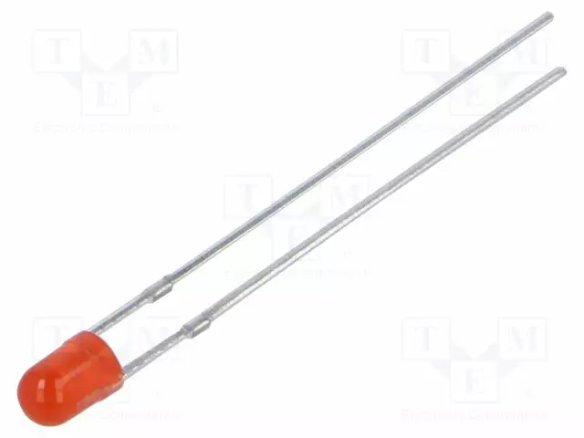 LED - PUNAINEN - 3MM - 220÷330MCD - 40° - ETUOSA: KUPERA - 2,1÷2,6VDC - Pyöreät LEDit - OSR5JA3C44A - 1