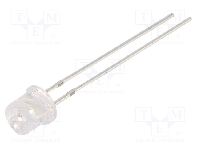 LED - PUNAINEN - 5MM - ETUOSA: LITTEÄT - 2÷2,5VDC - LIIT.MÄÄRÄ: 2 - Pyöreät LEDit - OSR9CA57E1A - 1
