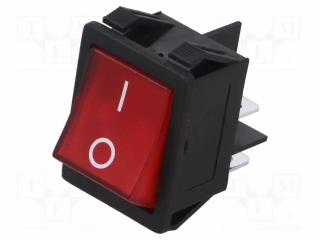 KEINUKYTKIN - DPST - AS: 2 - OFF-ON - 16A/250VAC - PUNAINEN - EI OLE - R5OHM - Keinukytkimet - R515KDFT0FA - 1