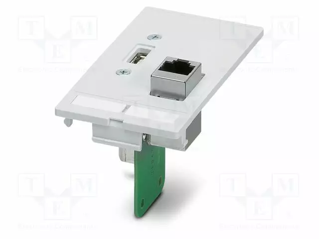 "FRONT PLATE WITH CONTACT INSERTS, PLASTIC WITH SHROUD, 1 X - Kiskoliittimet - SI-FP-R1A-U1A - 1