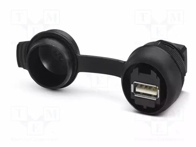 SERVICE SOCKET WITH USB A 3.0 (SOCKET/SOCKET), WITH PROTECTI - Kiskoliittimet - SI-RND-U1A - 1