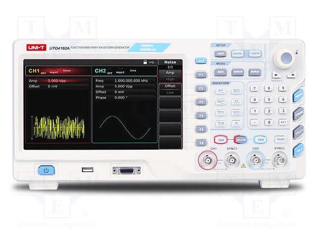 LABORATORY GENERATOR: ARBITRARY, FUNCTION - 160MHZ - LCD TFT 8" - Funktiogeneraattorit ja taajuuslaskimet - UTG4162A - 1