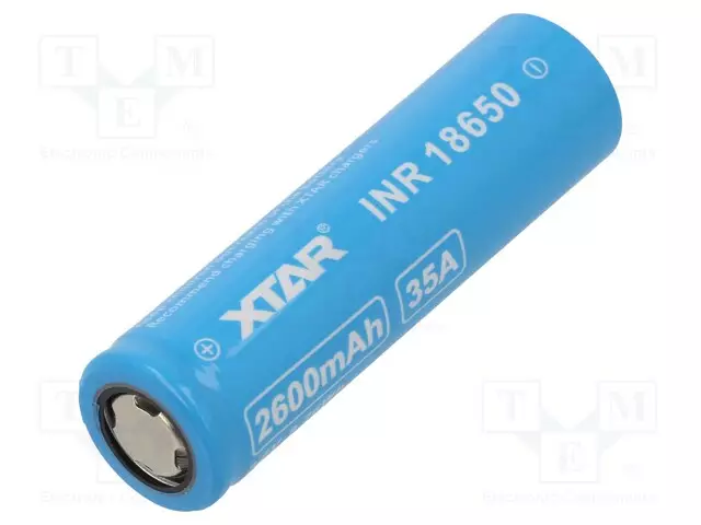 AKKU: LI-ION - 18650,MR18650 - 3,6V - 2600MAH - Ø18,6X65MM - 30A - Akut - ACCU-18650-2.6-25A - 1