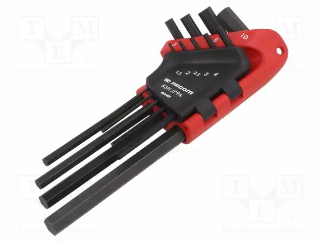 WRENCH: HEX KEY-SET - KIT: PLASTIC OPENED HOLDER FOR HEX KEYS - Kuusiokolo- ja TORX avaimet - FACOM-83H.JP9A - 1
