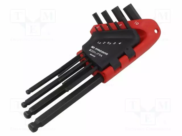 WRENCH: HEX KEY-SET - SPHERICAL - 9PCS. - Kuusiokolo- ja TORX avaimet - FACOM-83SH.JP9A - 1