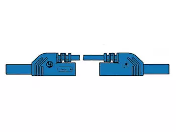 CONTACT PROTECTED MEASURING LEAD 25cm, BLUE, ONWARD OUTLET 4mm - MLB-SH/WS25/1 - Hirschman mittajohdot - HM0421S25A - 1