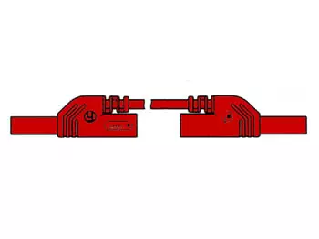 CONTACT PROTECTED MEASURING LEAD 25cm, RED, ONWARD OUTLET 4mm - MLB-SH/WS25/1 - Hirschman mittajohdot - HM0411S25A - 1