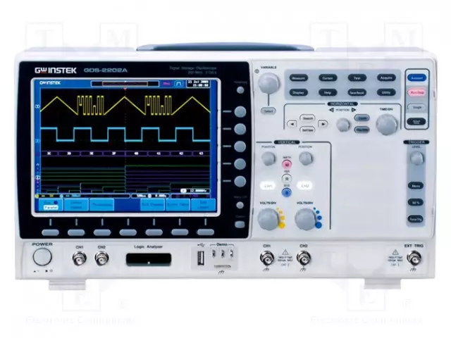 DIGITAALINEN OSKILLOSKOOPPI - DSO - CH: 2 - 100MHZ - 2MPTS - LCD 8" - Oskilloskoopit - GDS-2102A - 1