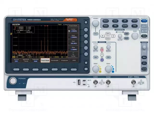 DIGITAALINEN OSKILLOSKOOPPI - MDO - CH: 2 - 200MHZ - 20MPTS/CH - Oskilloskoopit - MDO-2202A - 1