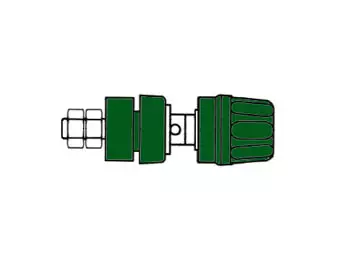 INSULATED POLE TERMINAL WITH CLAW EDGE, GREEN, 4mm - PKI10A - Hirschman runkoliittimet - HM2441A - 1