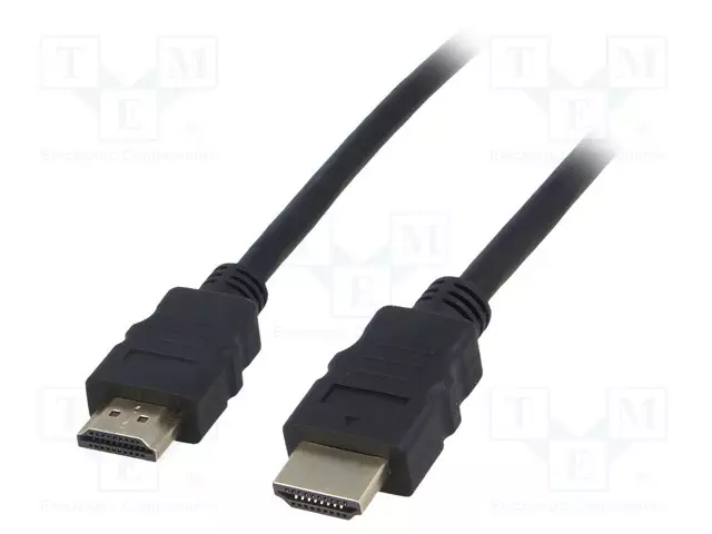 KAAPELI - HDMI-PISTOKE,MOLEMMIN PUOLIN - 4K,UHD 2160P - 0,5M - MUSTA - HDMI, DVI, DisplayPort johdot - AK-HD-05A - 1