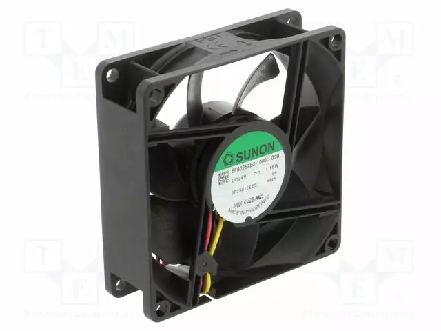 LAITETUULETIN - DC - 24VDC - 80X80X25MM - 62,86M3/H - 30DBA - DC 24V tuulettimet - EF80252B2-G99-A - 1