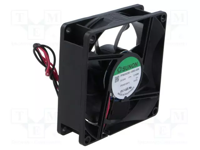 LAITETUULETIN - DC - 24VDC - 80X80X25MM - 90,05M3/H - 42,5DBA - DC 24V tuulettimet - PF80252B3-A99-A - 1