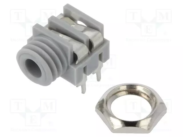 LIITIN: JACK 3,5MM - N LIITINAARAS - MONO - NAVAT: 2 - THT - HARMAA - Plugit ja jakit - CL1384A - 1