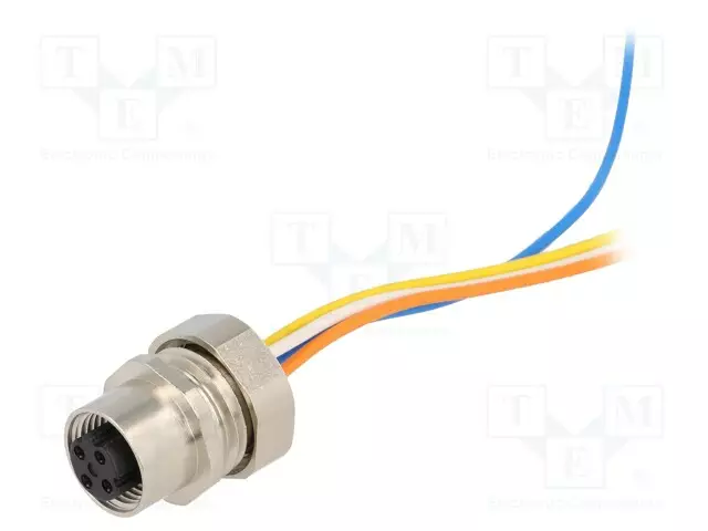 LIITIN: M12 - PISTORASIA - PIN: 4 - NAARAS - JOHDOT - D-KOODI-ETHERNET - M12 liittimet - 0986EFC151A - 1