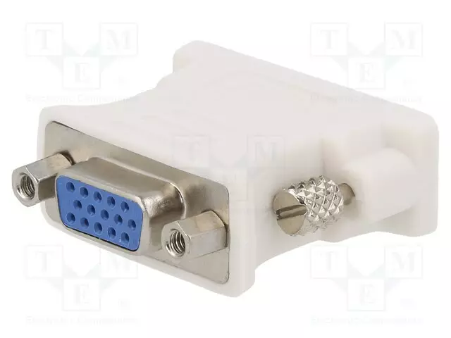ADAPTERI - D-SUB 15PIN HD-PISTORASIA,DVI-I (24+5) PISTOKE - HDMI, DVI, DisplayPort johdot - A-DVI-VGA - 1