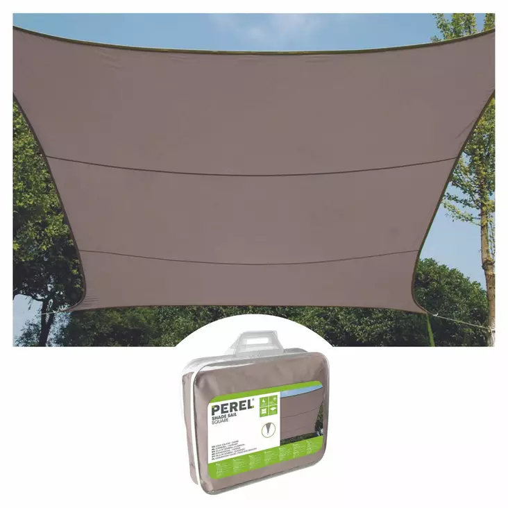 SHADE SAIL - SQUARE - 3.6 x 3.6 m - COLOUR: TAUPE - Piha ja terassikalusteet - GSS4360TA - 1