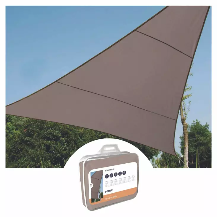 SHADE SAIL - TRIANGLE - 3.6 x 3.6 x 3.6 m - COLOUR: TAUPE - Piha ja terassikalusteet - GSS3360TA - 1