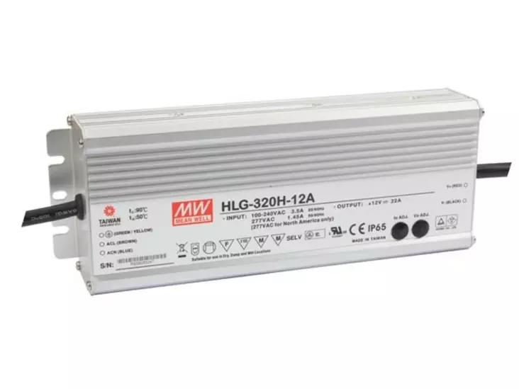 SWITCHING POWER SUPPLY - SINGLE OUTPUT - 320 W - 12 V - Teollisuushakkuriteholähteet - HLG-320H-12A - 1