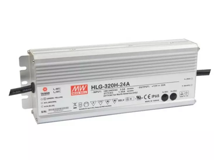 SWITCHING POWER SUPPLY - SINGLE OUTPUT - 320 W - 24 V - Teollisuushakkuriteholähteet - HLG-320H-24A - 1