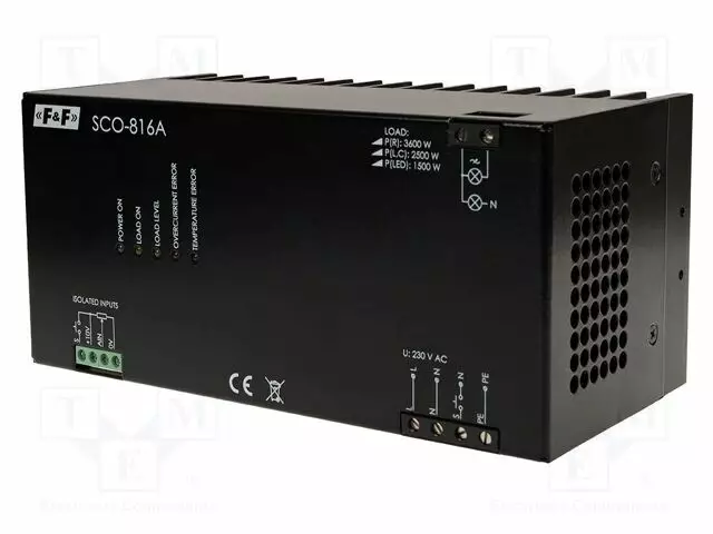 230VAC - 16A - 0÷40°C - 3,5KW - LÄHDÖT: RUUVIPURISTIMET - Rakennusautomatiikka - SCO-816A - 1