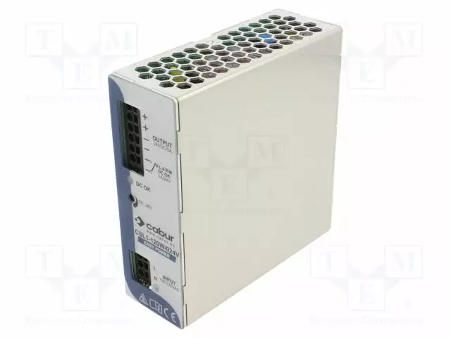 VIRTALÄHDE: IMPULSSI - DIN-KISKOLLE - 120W - 24VDC - 5A - 90÷264VAC - DIN-kisko virtalähteet - CSL1-120W024VAA - 1