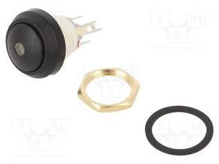 PAINOKYTKIN - AS: 2 - SPDT - 5A/250VAC - 5A/28VDC - ON-(ON) - Standardikytkimet - WSA48-1-RB-B-BK-B - 1