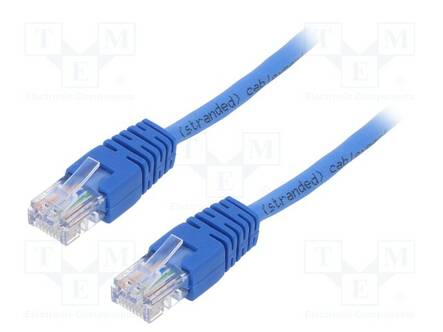 PATCH KAAPELI - U/UTP - CAT: 5E - RJ45-PISTOKE,MOLEMMIN PUOLIN - LANKA - RJ45 Ethernet kaapelit - PP12-1MB - 1