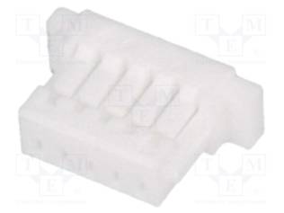 LIITIN: JOHTO-LEVY - PISTOKE - NAARAS - SH - 1A - 50V - PIN: 5 - 1MM - JOHTOON - Signaaliliittimet rasteri 1,00mm - SHR-05V-S-B - 1