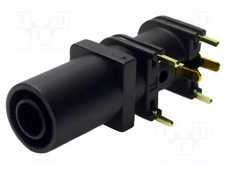 LABORATORY CONNECTOR: 4MM BANANA - SOCKET - 1KVDC - 10A - 33MM - MUSTA - Banaanijatkoliittimet - FCR7370B - 1