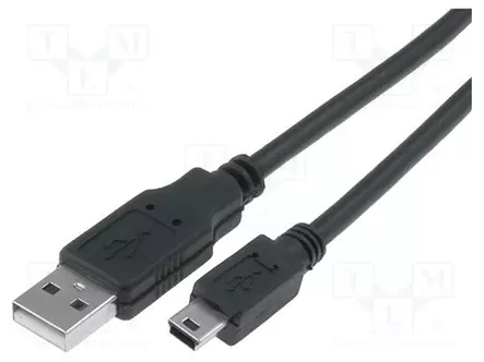 KAAPELI - USB 2.0 - USB A PISTOKE,USB B PIENOISPISTOKE - 5M - MUSTA - USB kaapelit ja adapterit - CU215-050-PB - 1