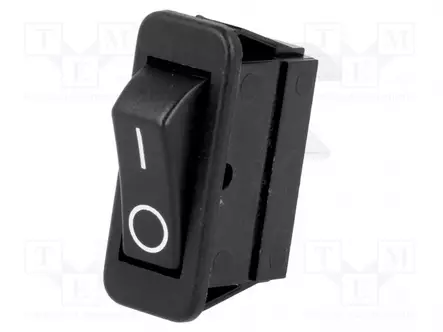 KEINUKYTKIN - SPST - AS: 2 - ON-OFF - 16A/250VAC - 20A/28VDC - MUSTA - EI OLE - Keinukytkimet - AE-C1500ABBB - 1