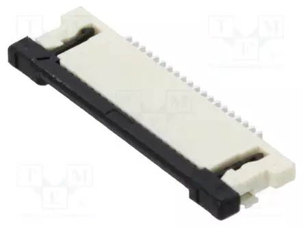 LIITIN: FFC/FPC - SMT - 0,5A - 50V - PIN: 20 - 0,5MM - VAAKASUORA - -25÷85°C - FFC/FPC liittimet rasteri 0,5mm - 20FLH-RSM1-TB - 1