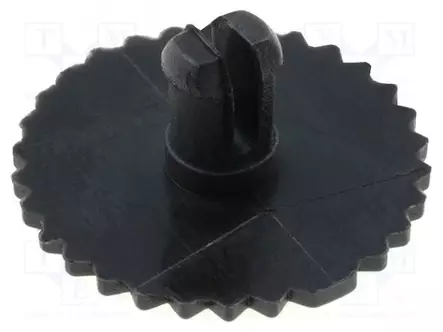 NUPPI - KIERTONUPPI - MUSTA - Ø16MM - ASENNUSPOTENTIOMETREIHIN - Potentiometrien nupit - CA14GB - 1