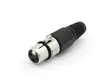3P XLR SOCKET, NICKEL, BLACK - Plugit ja jakit - CA100B - 1