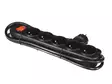 5-WAY SOCKET-OUTLET WITH SWITCH & OVERLOAD PROTECTION - BLACK - Jatkojohdot ja -haaroittimet - EWS5B - 1