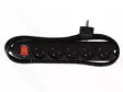 5-WAY SOCKET-OUTLET WITH SWITCH & OVERLOAD PROTECTION - BLACK - Jatkojohdot ja -haaroittimet - EWS5B - 72