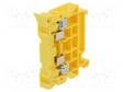 LIITIN: KISKO-0,5÷4MM2 - NAVAT: 1 - PURISTIMET: 2 - KELTAINEN - TS35 - Kiskoliittimet - ZUG-B - 1